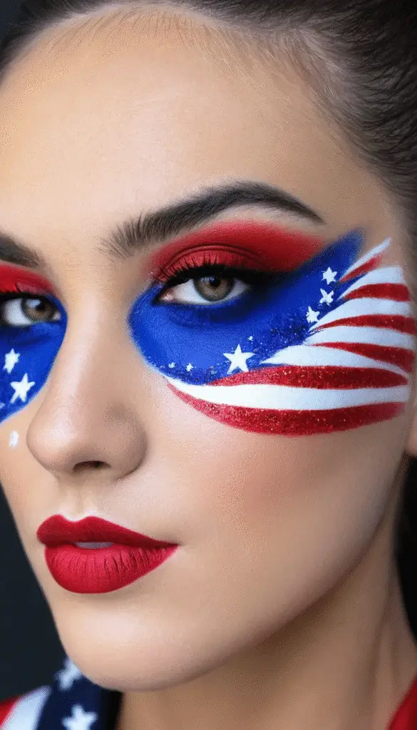 Firework 4th of July Makeup Ideas
