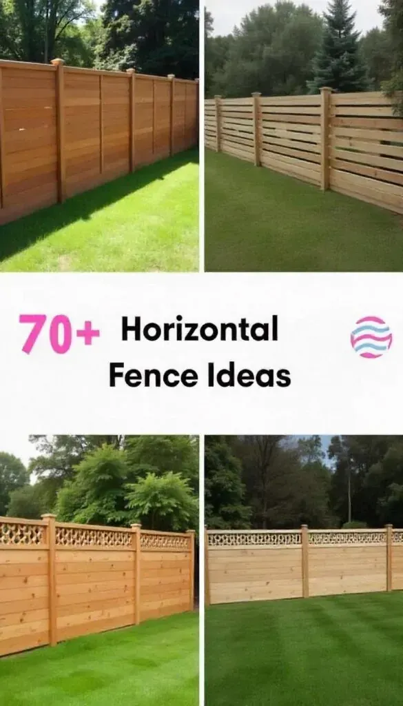 Horizontal Fence Ideas 