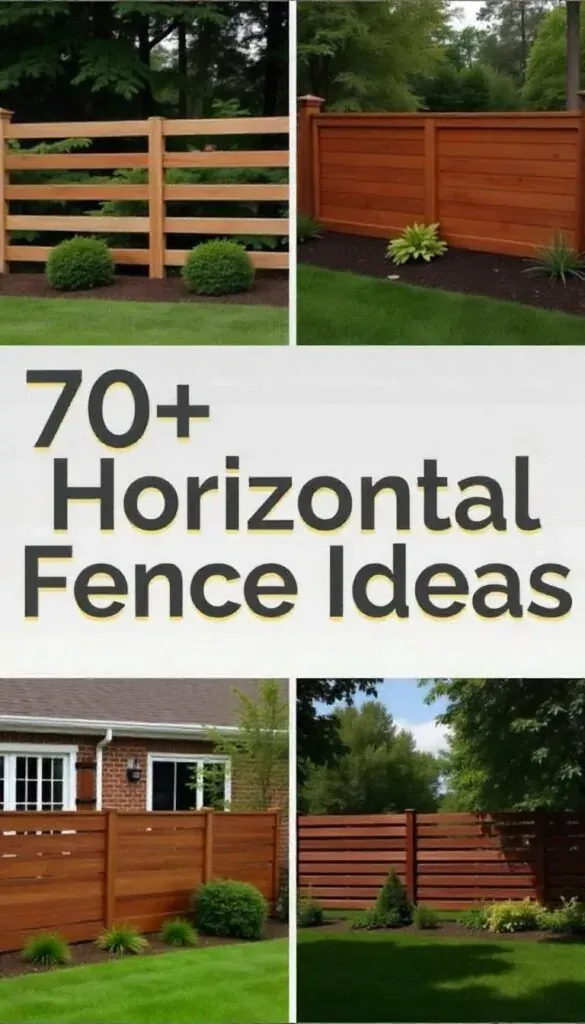 Horizontal Fence Ideas 